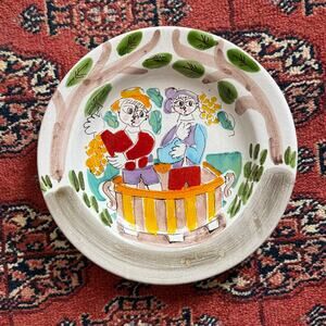 Giovanni De Simone Grape Couple Modern Art Italian Pottery Shallow Bowl